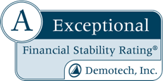A Exceptional Fiancial Stability Rating® DemoTech, Inc.